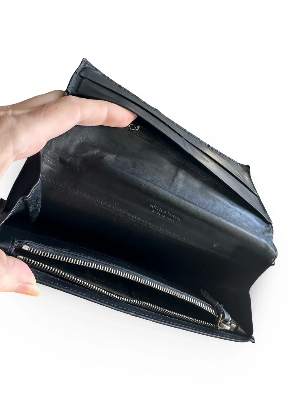 Jimmy Choo Filipa Star-Studded Black Leather Zip-Around Continental Long Wallet